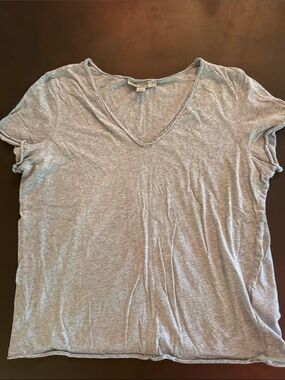 AllSaints Heather Gray V-Neck Short Sleeve Tee